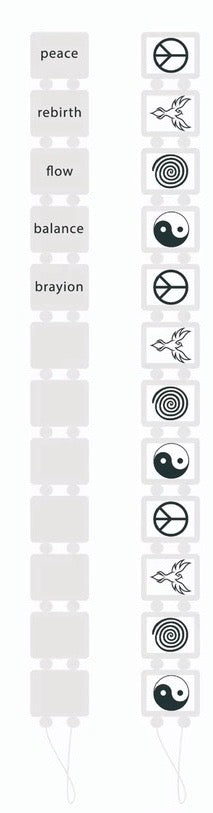 white "emblem" bracelets