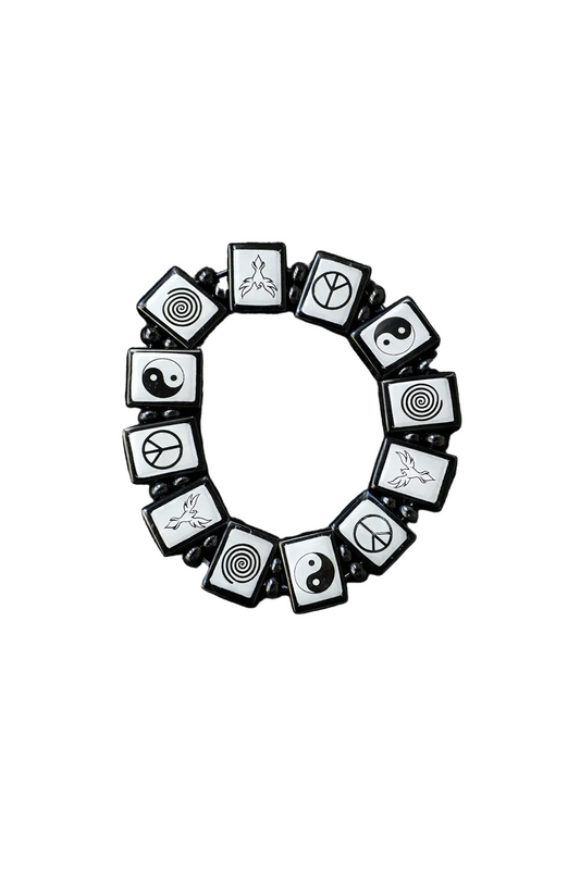 black "emblem" bracelets